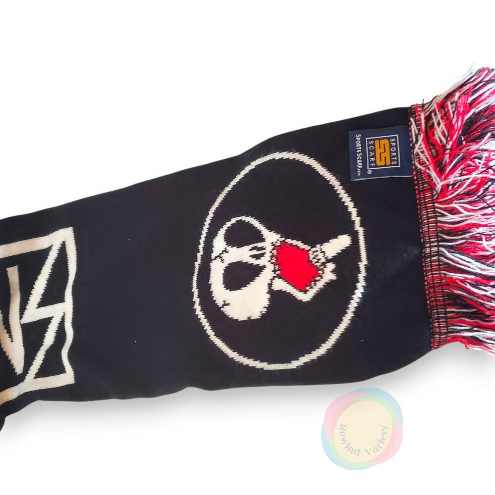 Subhumans Punk Rock Band Knit Scarf Double Sided Skull Logo - Picture 7 of 11